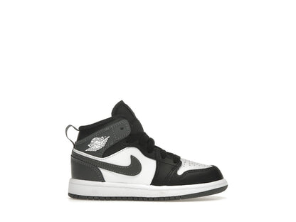 Jordan 1 Mid Black White Iron Grey (PS)