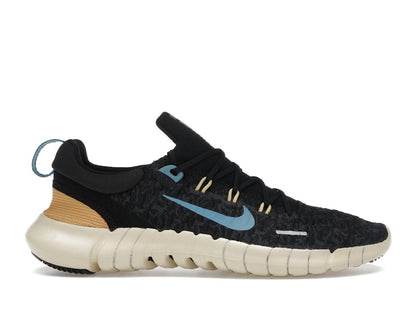 Nike Free Run 5.0 Next Nature Black Anthracite Wheat Gold Noise Aqua (Women's)