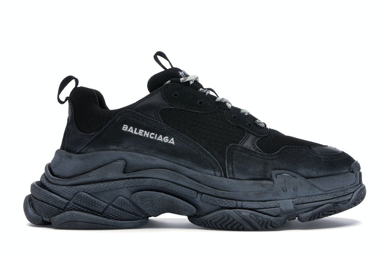 Balenciaga Triple S Triple Black (2018 Reissue) (Pre-Distressed)