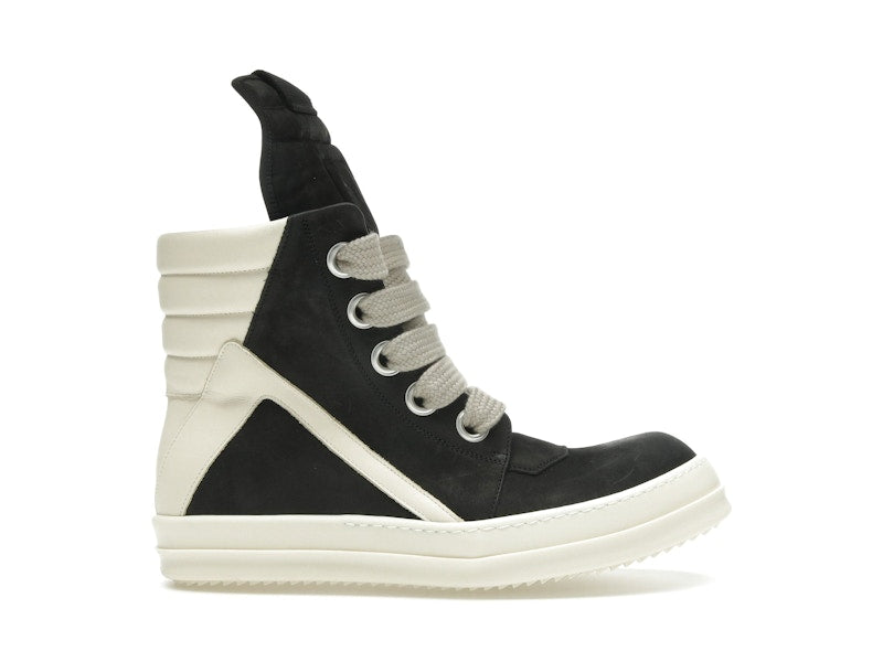 Rick Owens Geobasket Jumbo Lace High Black Milk
