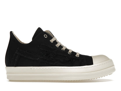 Rick Owens DRKSHDW Slashed Low Sneaks Black Milk