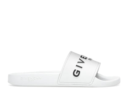 Givenchy Paris Flat Sandals White Black