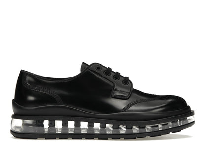 Prada Lace-Up Derby Black Brushed Leather