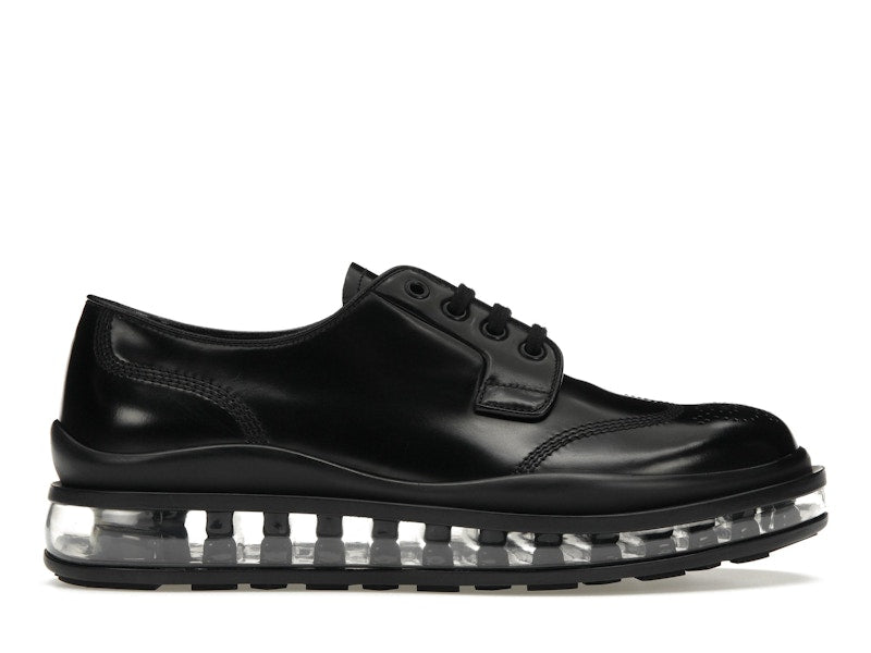 Prada Lace-Up Derby Black Brushed Leather