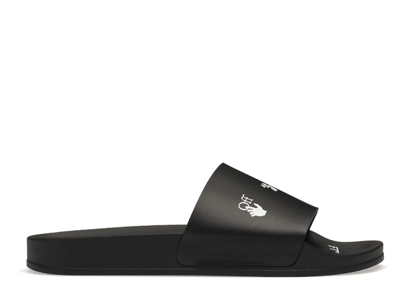 OFF-WHITE Drowning Man Logo Slides Black White FW21