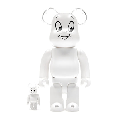Bearbrick Casper the Friendly Ghost 100% & 400% Set White