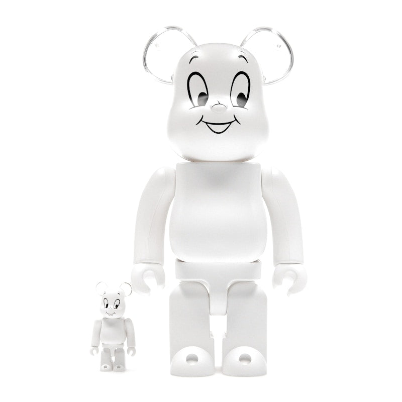Bearbrick Casper the Friendly Ghost 100% & 400% Set White