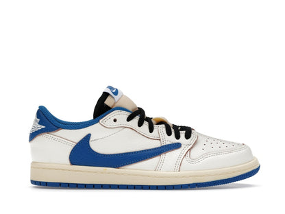 Jordan 1 Retro Low OG SP Fragment x Travis Scott Sail Military Blue (PS)