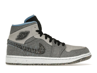Jordan 1 Mid Crater Grey University Blue