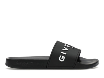 Givenchy Paris Flat Sandals Black White