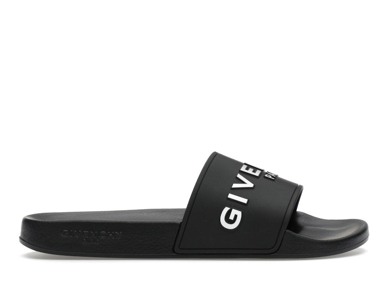 Givenchy Paris Flat Sandals Black White