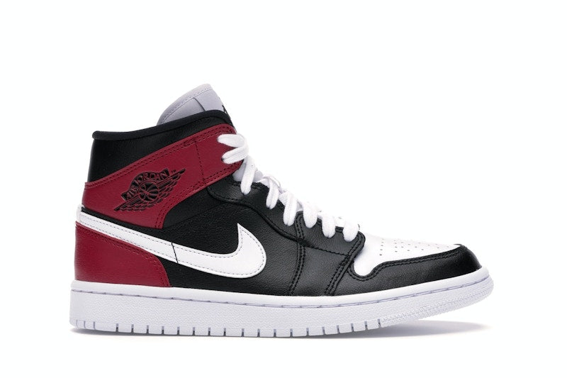 Jordan 1 Mid Black Noble Red (Women's)