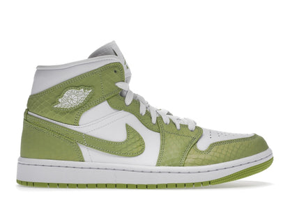 Jordan 1 Mid Green Python (Women's)