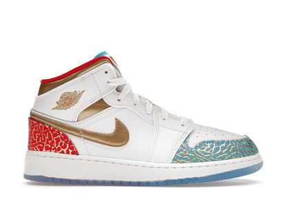 Jordan 1 Mid Sneaker School NC to Chicago (GS)