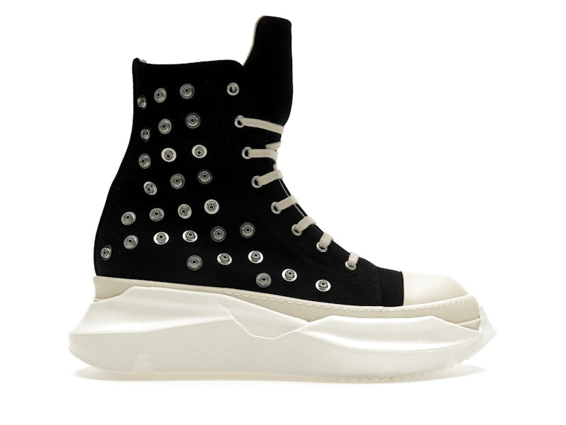 Rick Owens DRKSHDW Abstract Sneaks Studded Eyelets Black Milk