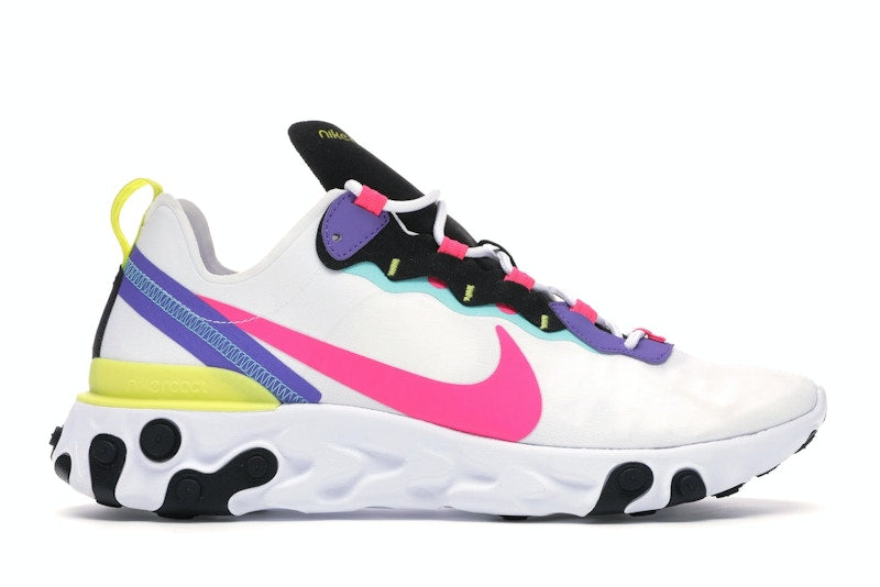 Nike React Element 55 White Psychic Purple Hyper Pink