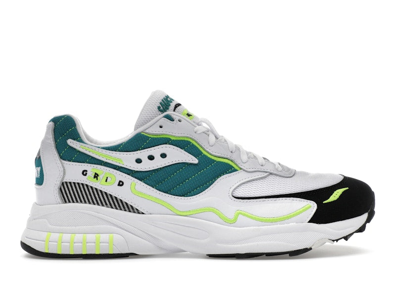 Saucony 3D Grid Hurricane White Green Lime
