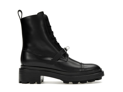Hermes Funk Ankle Boot Noir Calfskin Leather