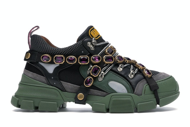 Gucci Flashtrek SEGA Green Removable Crystal
