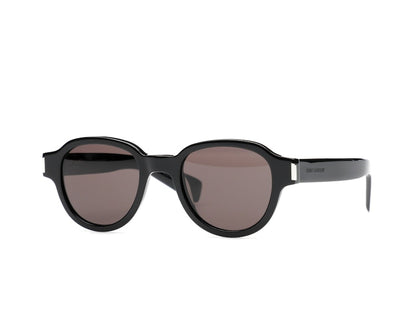 Saint Laurent Round-Frame Acetate Sunglasses Black/Black/Black (SL546-30013743-001)