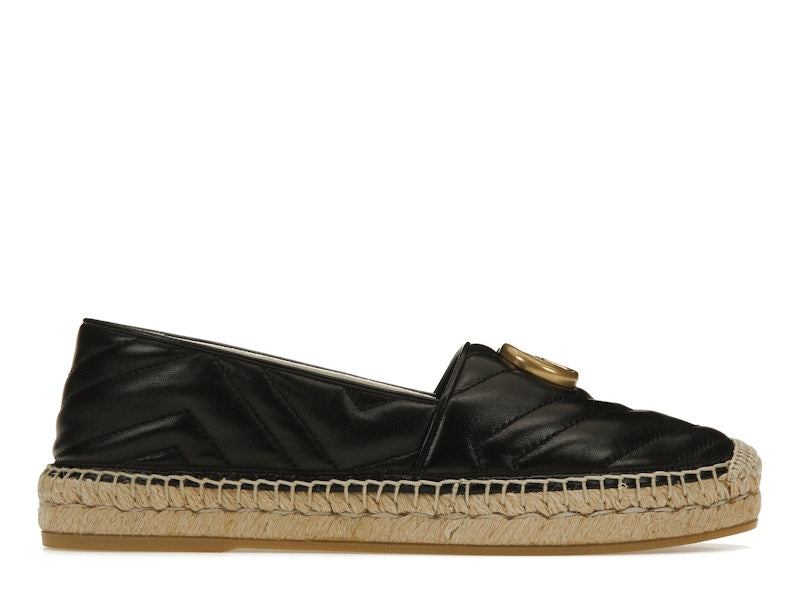 Gucci Double G Espadrille Black Leather