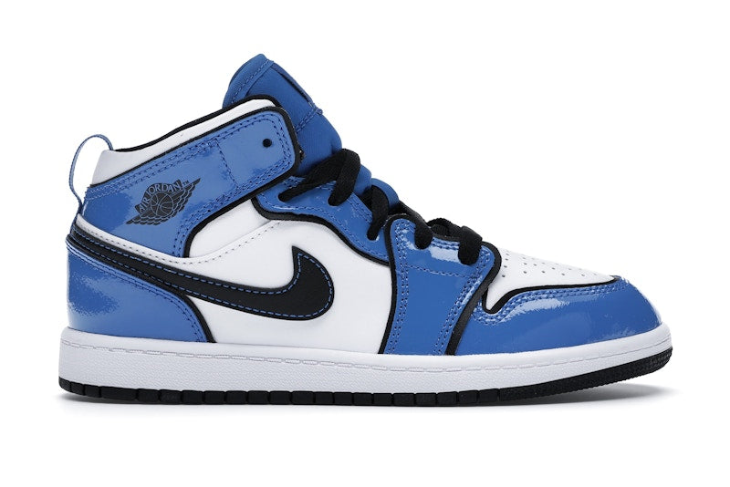 Jordan 1 Mid Signal Blue (PS)