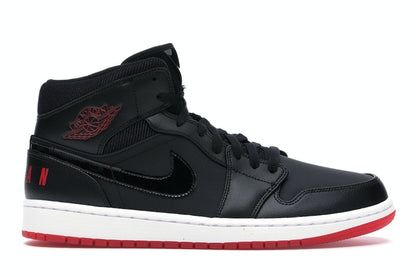 Jordan 1 Mid Black University Red