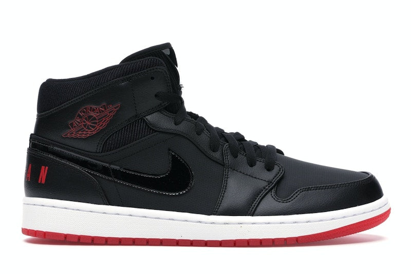 Jordan 1 Mid Black University Red