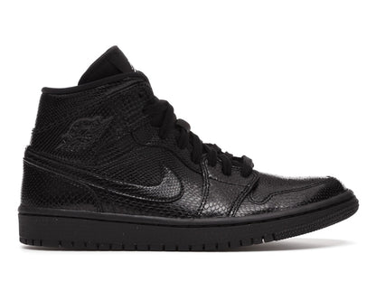 Jordan 1 Mid Black Snakeskin (Women's)