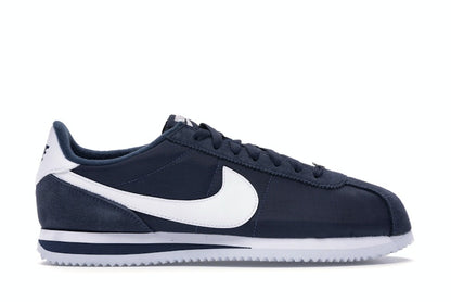Nike Cortez Basic Nylon Obsidian White-Metallic Silver