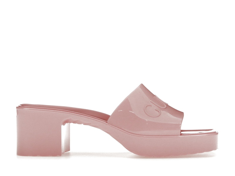 Gucci 60mm Slide Sandal Pink Rubber