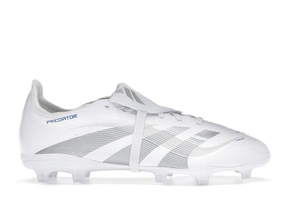adidas Predator League Fold-Over Tongue FG/MG Cloud White Silver Metallic Bright Royal