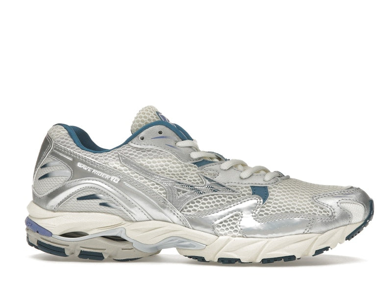 Mizuno Wave Rider 10 White Silver Blue