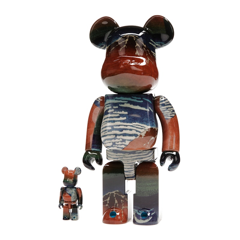 Bearbrick Katsushika Hokusai (Thirty-six Views of Tomitake, Fine Wind, Clear Morning) 100% & 400% Set