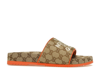 Gucci x The North Face GG Slide Orange Beige Ebony Original GG Canvas