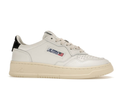 Autry Medalist Leather Low White Black Tab (Women's)