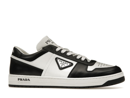 Prada Downtown Low Top Sneakers Leather White Black