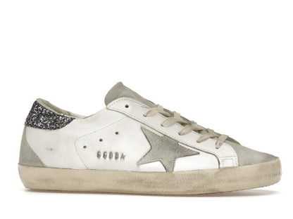 Golden Goose Super-Star White Dark Grey Glitter (Women's)