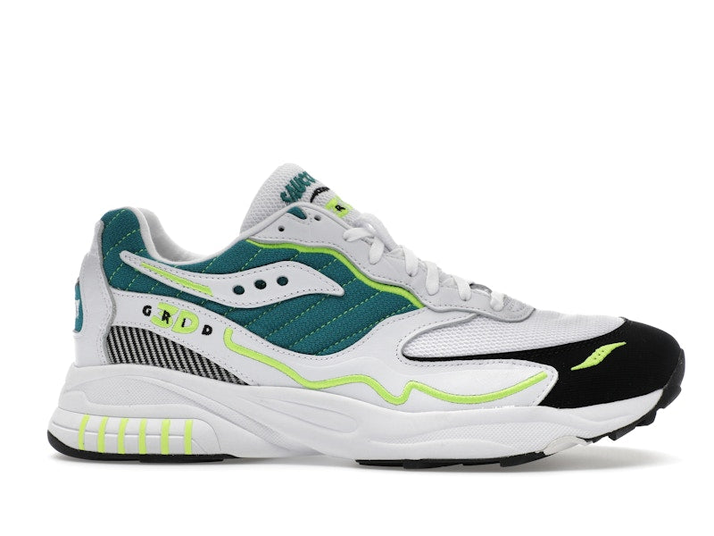 Saucony 3D Grid Hurricane White Green Lime