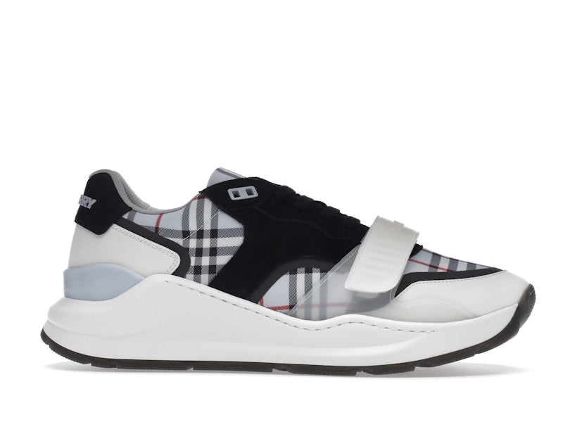Burberry Ramsey Haymarket Check Print Light Blue White Black