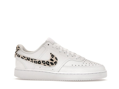 Nike Court Vision Low Leopard Swoosh White (Women's)