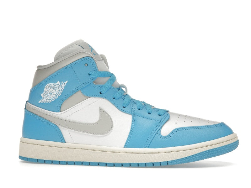Jordan 1 Mid Dark Powder Blue White Sail Neutral Grey (Women's)