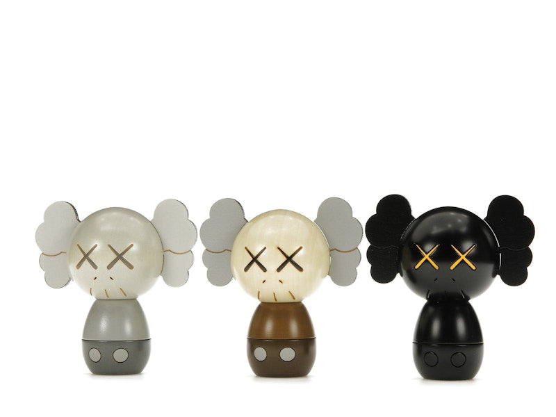 KAWS Holiday Japan Kokeshi Doll Set of 3 (Edition of 1,000) Multicolor