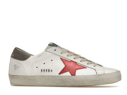 Golden Goose Super-Star White Red Grey