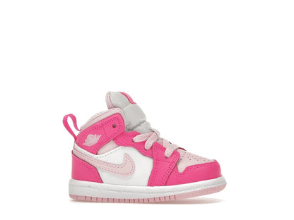 Jordan 1 Mid White Fierce Pink (TD)