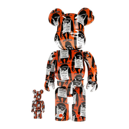 Bearbrick Monkey Sign 100% & 400% Set Orange