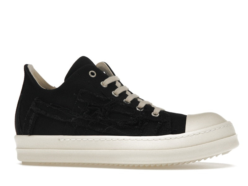 Rick Owens DRKSHDW Slashed Low Sneaks Black Milk