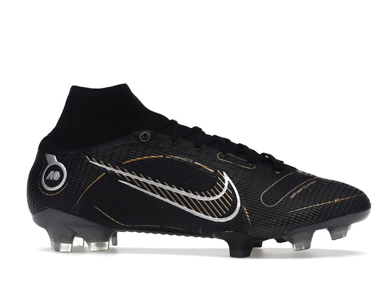 Nike Mercurial Superfly 8 FG Black Metallic Silver Gold