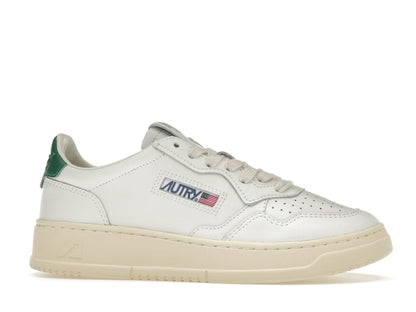 Autry Medalist Leather Low White Green (Women's)