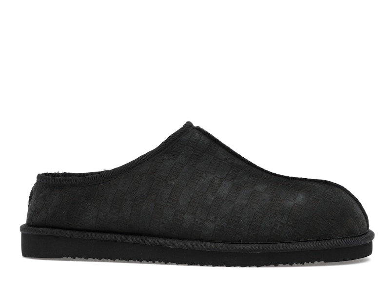 Kith Kithmas Monogram Shearling Slippers Black